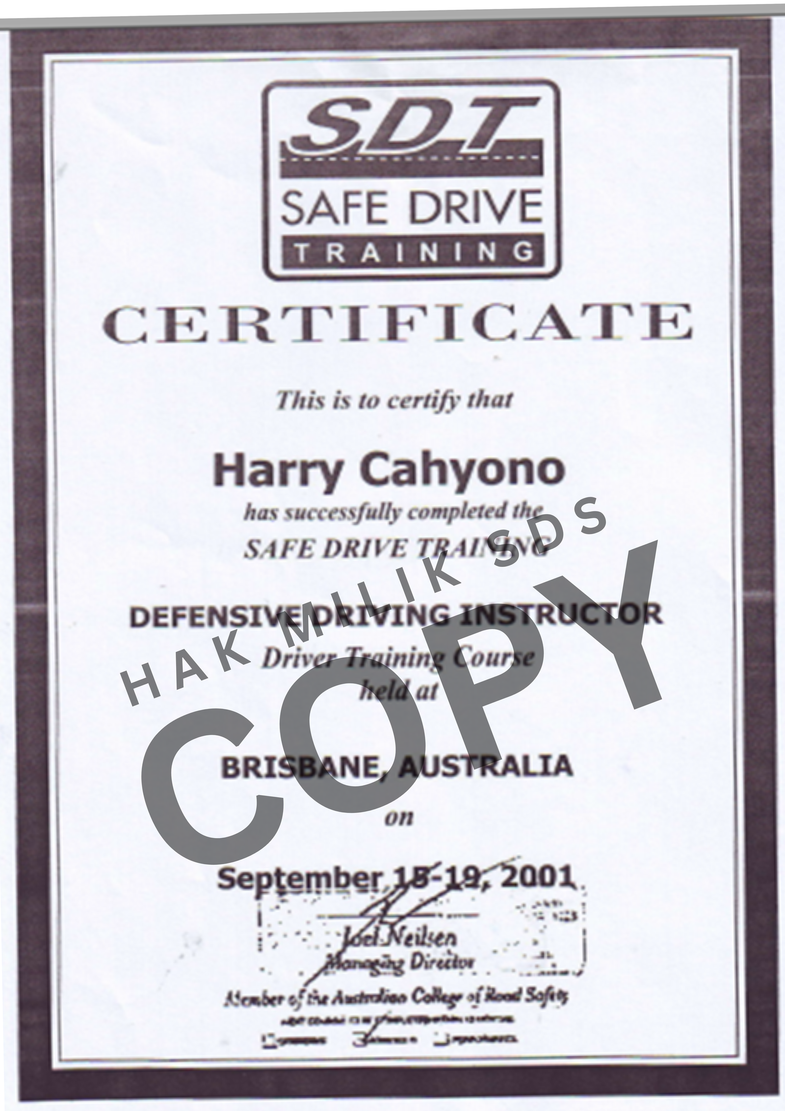 sertifikat - harry cahyono